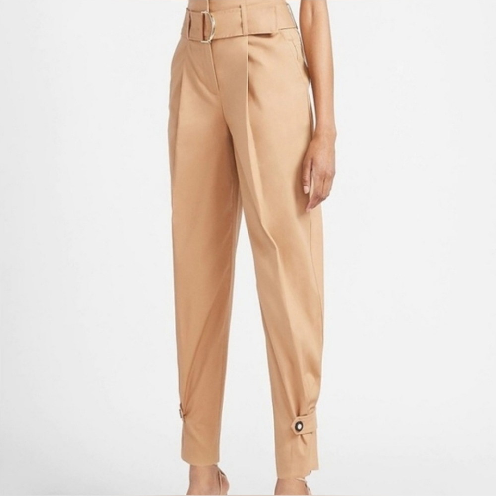 Express Super High Waisted Khaki Ankle Pants